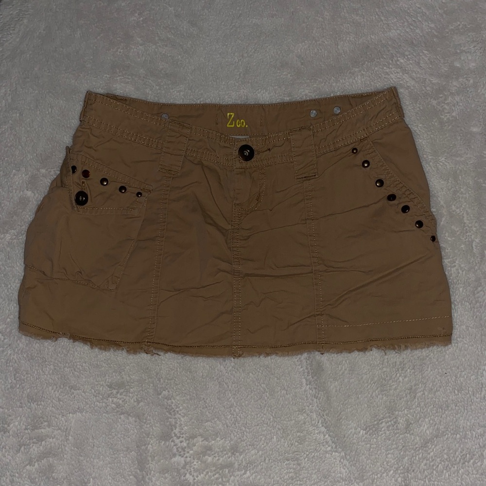 Vintage tan mini skirt